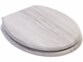 Lunette de WC forme de O aspect bois clair