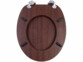 Abattant cuvette de toilettes - aspect bois sombre