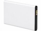 Batterie Simvalley 2000 mAh blanche à contacts dorés sur fond blanc