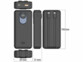 Batterie externe 20000 mAh PB-850 sous différents angles avec dimensions en mm