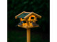 Mangeoire à oiseau avec éclairage LED solaire