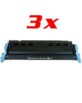 Lot de 3 toners compatibles Q6001A/EP707C - cyan 