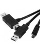 Câble USB 2.0 Double avec Report
