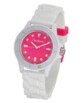 Montre analogique Newave modèle blanc/fuchsia