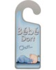Plaque de porte ''Bébé Dort'' - bleu