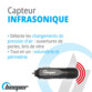 Capteur infrasonique Beeper détectant changements de pression d'air bris de vitre