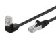 Câble RJ45 CAT5e avec 1 tête coudée 90° Noir - 0,50m