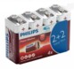 Pack de 4 Piles bloc 9V Philips