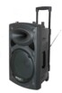 Sono portable + 2 micros Ibiza Sound PORT15 - 800W vue de face