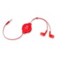 Écouteurs intra-auriculaires rétractables rouges Retrak.