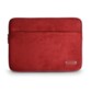 pochette velours et cuir pour macbook et notebook 13 14 port milano rouge