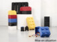 Brique de rangement Lego 8 plots (12 litres) - Rouge