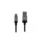 Câble Micro USB Monster gris noir.