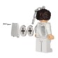 Porte-clés LEGO Star Wars Leia avec 2 piles bouton.