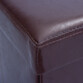 Zoom sur les coutures du siège pliable Setti Inter Link brun.