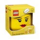 Packaging de la tête de rangement LEGO fille taille L.