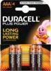 4 piles AAA (LR3) Plus Duracell