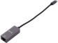 Câble adaptateur RJ45 Gigabit Ethernet vers USB-C vue du dessus de biais 