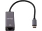 Vue de face du convertisseur LMP coloris gris sidéral avec port RJ45 et connecteur USB-C mâle
