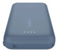 Batterie externe vue en plongée verticale montrant son logo Belkin