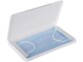 Etui coloris blanc ouvert avec masque de protection respiratoire jetable classique rangé