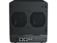 Arrière du boîtier NAS avec double grille de ventilation, 2 ports USB et 2 ports RJ45 Gigabit Ethernet