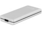 Vue de biais sur le côté droit et le dessous du boîtier SSD mSATA Storeva avec port USB-C