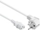 Câble d'alimentation CEI C13 vers CEE 7/7 1,80 m coloris blanc de la marque MacWay