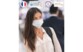 Lot de 10 masques lavables 3 plis 4 couches, blancs