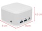 Dock USB-C/USB-A/HDMI/RJ45 avec dimensions 8 x 8 x 4,5 cm annotées