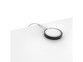 Chargeur à induction compatible MagSafe coloris blanc avec coque antidérapante ronde coloris noir