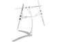 Rotation à 360° vers l'avant, le dessus et l'arrière du bras articulé du support pour mur et table pour smartphone et tablette