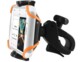 Smartphone avec application GPS et coque de protection installé en mode paysage dans le support téléphone pour vélo
