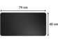Sous-main Desk Mat Pro coloris noir avec dimensions de longueur et de largeur annotées