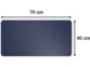 Sous-main Desk Mat Pro coloris bleu avec dimensions de longueur et de largeur annotées