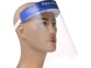 Mannequin du haut du corps d'un homme chauve portant la visière de protection