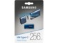 Clé de stockage mémoire flash USB type C réversible 256 Go de la marque Samsung dans son emballage