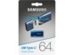 Clé de stockage mémoire flash USB type C réversible 64 Go de la marque Samsung dans son emballage