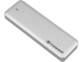 Boîtier externe USB coloris gris avec logo Transcend et voyant LED de fonctionnement