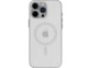 iPhone 16 Pro Max gris avec étui mat transparent à anneau magnétique compatible MagSafe