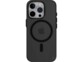 iPhone 16 Pro gris avec étui mat noir à anneau magnétique compatible MagSafe