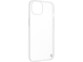 Étui de protection blanc transparent de biais avec ouvertures pour appareil photo, haut-parleur et port de chargement