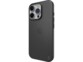 Vue de biais d'un iPhone 16 Pro avec coque de protection translucide compatible MagSafe