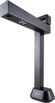 Scanner IRIScan Desk noir en trois-quarts avec boutons gris et objectif sous le bras