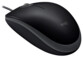Vue du dessus de biais côté gauche sur la souris ambidextre filaire USB-A B110 Silent Logitech