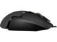 Côté droit de la souris gamer coloris noir Logitech avec revêtement texturé