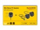 Mini speaker PC stéréo 2.0 2 x 1 W RMS Delock 27002 dans son emballage jaune cartonné