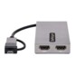 Adaptateur USB-A/USB-C vers double HDMI