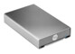Boîtier disque dur OWC en aluminium brossé vu de trois-quarts