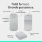 Souris sans fil pliable Mobi Fold bluetooth 4000 dpi Blanc cassé